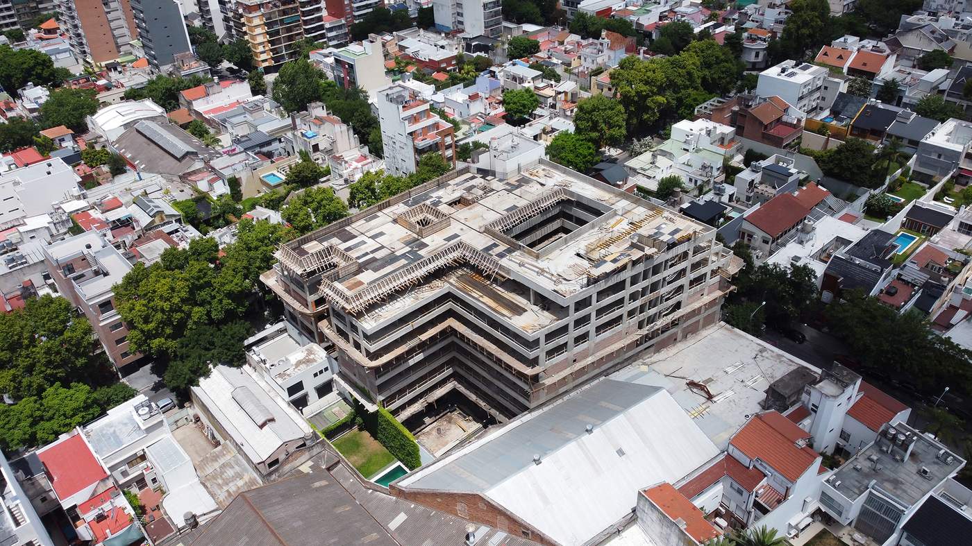 Obra en construcción - vista aérea