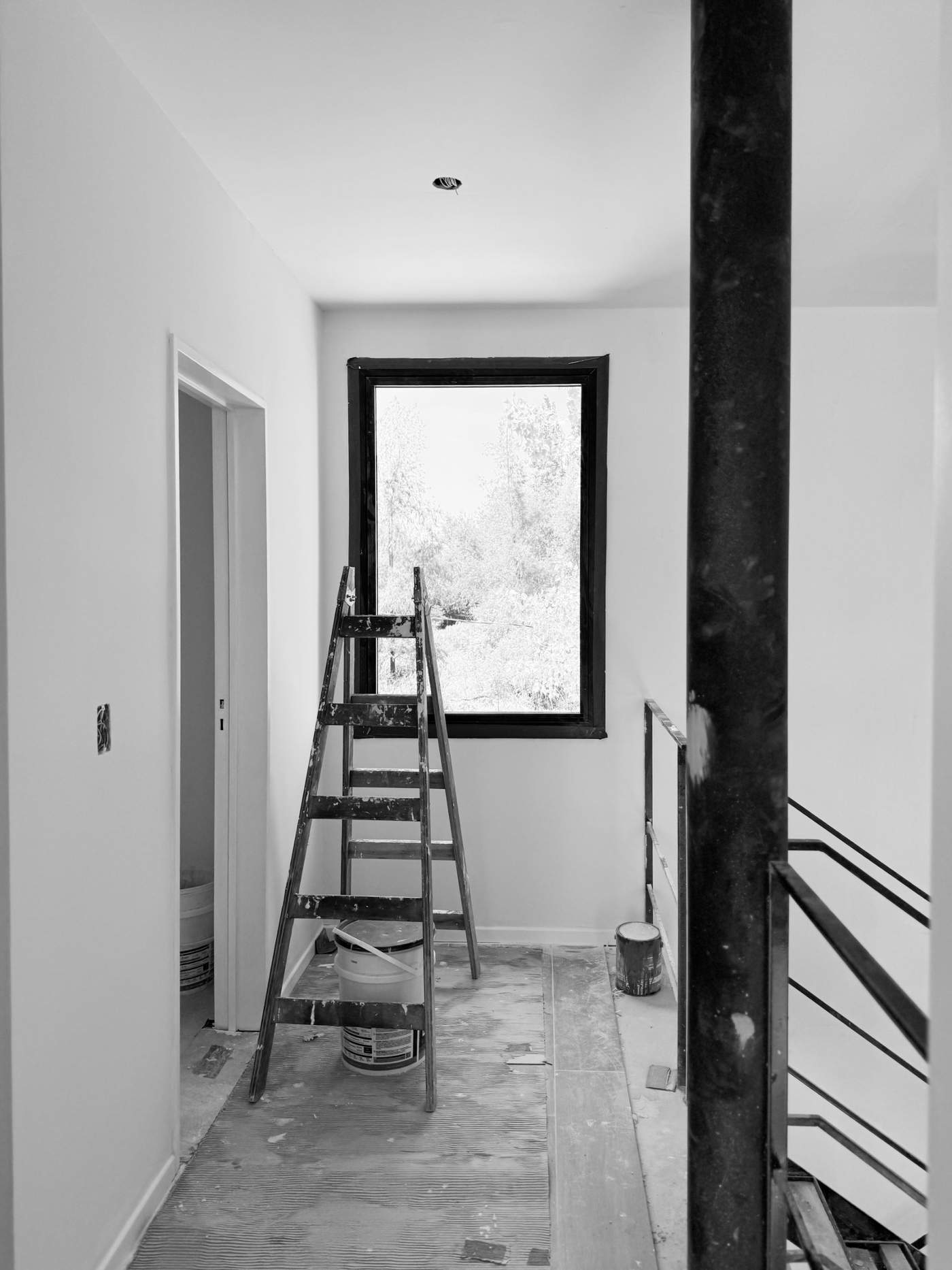Casa SAMAC en obra - interior en terminación